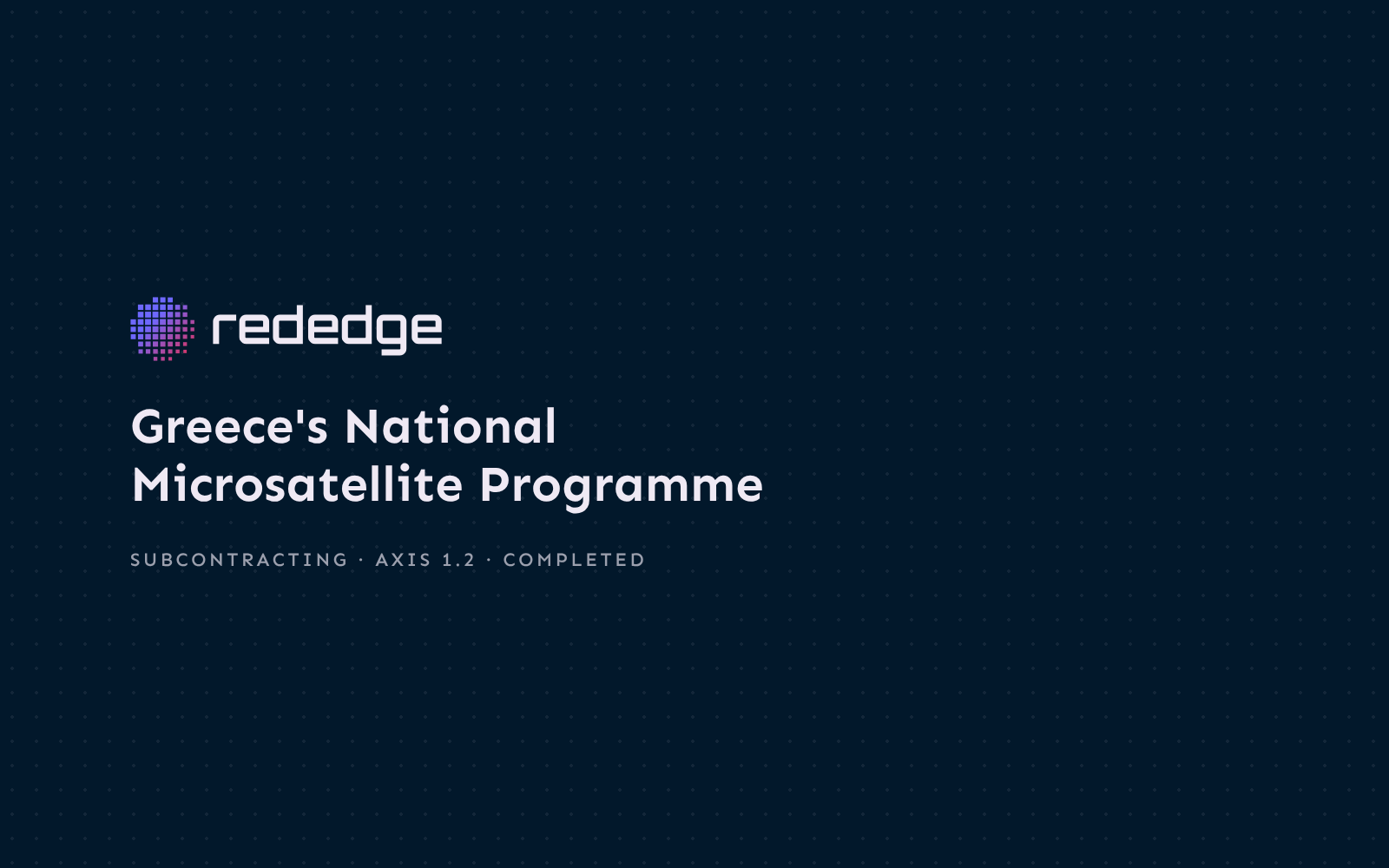 RedEdge contributes to Greece's National Microsatellite Programme